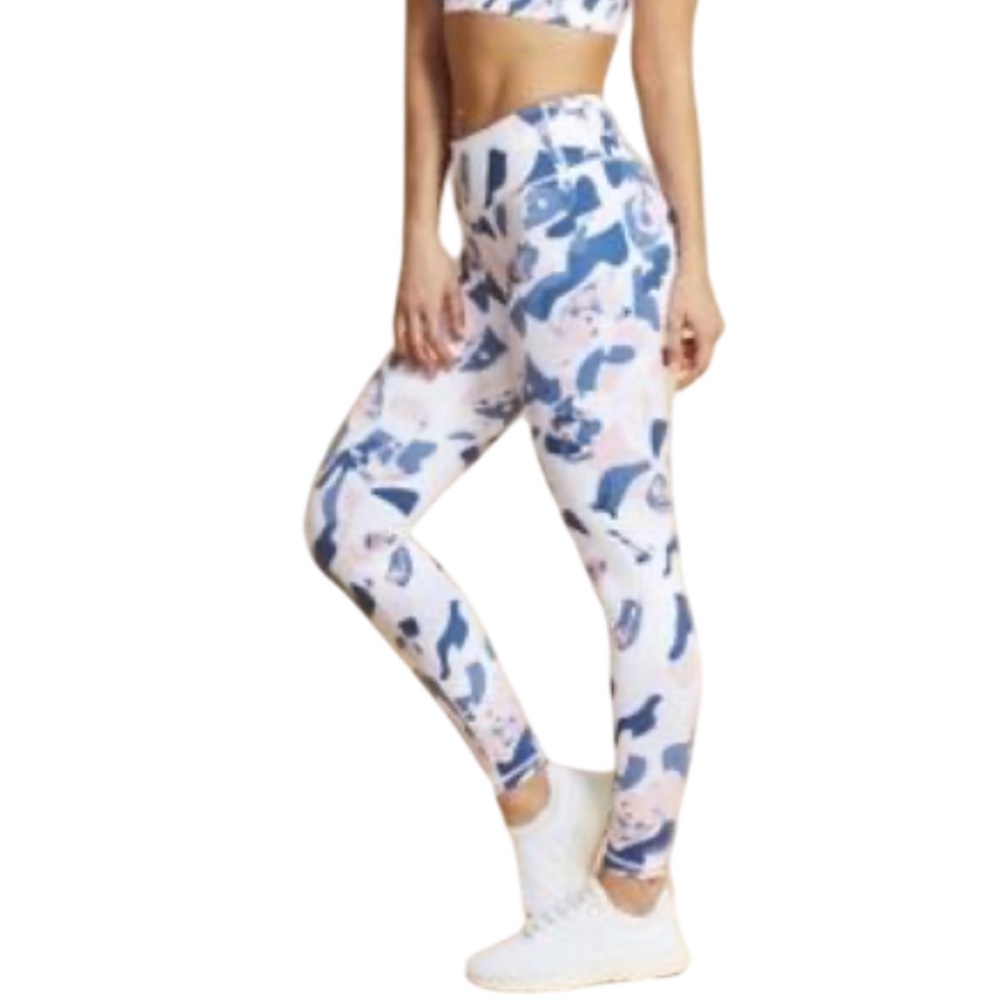 Cleo Harper Havana Leggings Size Medium White Pink Blue Multicolor